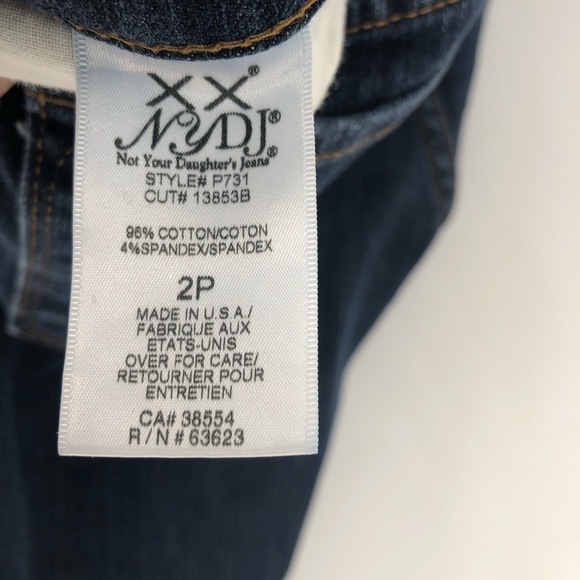 NYDJ Jeans high waisted straight stretch size 2P - Picture 8 of 8